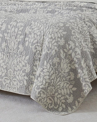 Rowland Grey Quilt Set - Laura Ashley