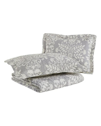Rowland Grey Quilt Set - Laura Ashley