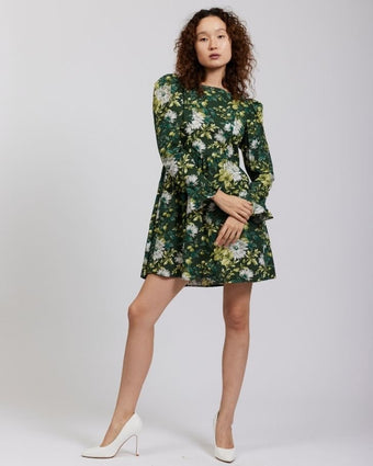 Rowlands Garden Square Neck Mini Prairie Dress view of front of dress