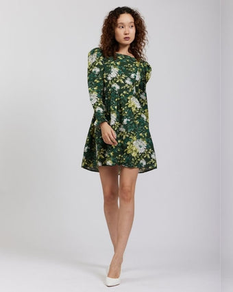 Rowlands Garden Square Neck Mini Prairie Dress view of front of dress