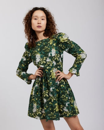 Rowlands Garden Square Neck Mini Prairie Dress view of front of dress