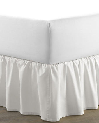 Ruffle White Cotton Bedskirt - Laura Ashley
