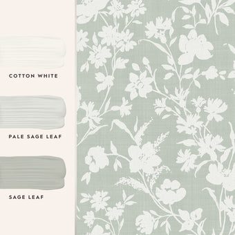 Rye Sage Green Wallpaper - View of coordinating paint colors