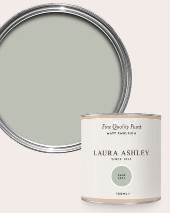 Sage Leaf Paint - View of open can of paint