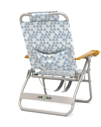Sailboats Dune High Backpack Beach Chair view of back of chair