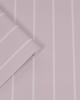 Saltram Stripe Pale Amethyst Wallpaper - Close up view of wallpaper