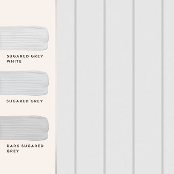 Saltram Stripe Sugared Grey Wallpaper - View of coordinating paint colors