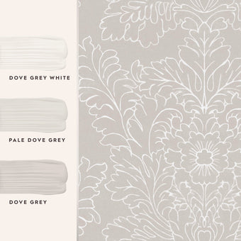 Silchester Dove Grey Wallpaper - View of coordinating paint colors