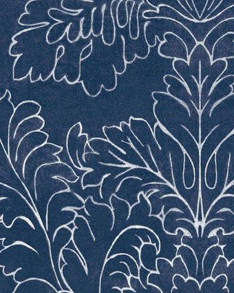 Silchester Midnight Seaspray Blue Wallpaper - Close up view of wallpaper