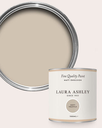 Soft Truffle Paint - View of open tester can of paint