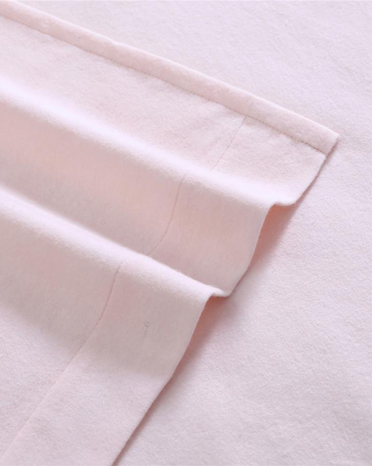 Solid Cotton Flannel Bright Blush Sheet Set