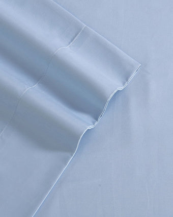 Solid Pastel Blue 800 Thread Count Sheet Set Close up view