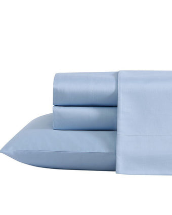 Solid Pastel Blue 800 Thread Count Sheet Set - Folded view