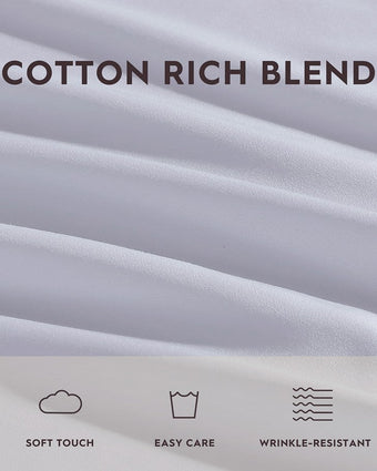 Solid Pastel Purple 800 Thread Count Sheet Set -View of care instructions