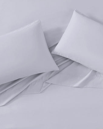 Solid Pastel Purple 800 Thread Count Sheet Set - View of pillowcases
