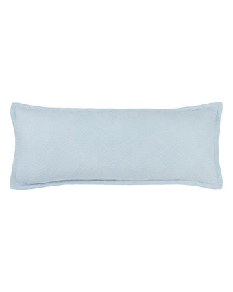 Solid Trellis Blue Daybed Cover Set - View of bolster pillow cover