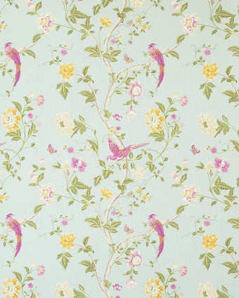 Summer Palace Duck Egg view of fabric swatch