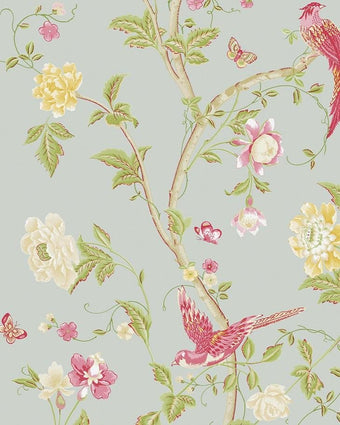Summer Palace Duck Egg Wallpaper - Laura Ashley