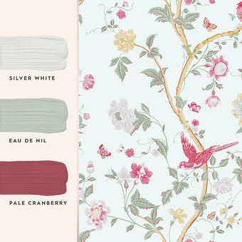 Summer Palace Peony Wallpaper - View of coordinating paint colors