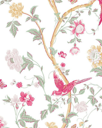 Summer Palace Peony Wallpaper - Close up view of wallpaper