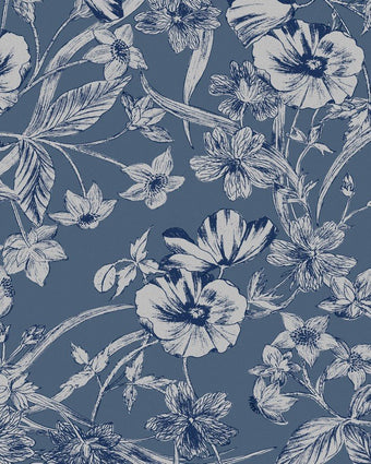 Summerhill Midnight Blue Wallpaper - View of pattern