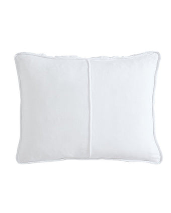 Susanna White Microfiber Quilt Set View of back side of  sham