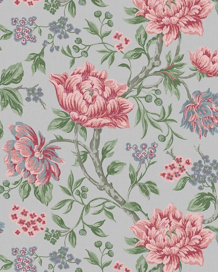 Tapestry Floral Slate Grey Wallpaper Sample - Laura Ashley
