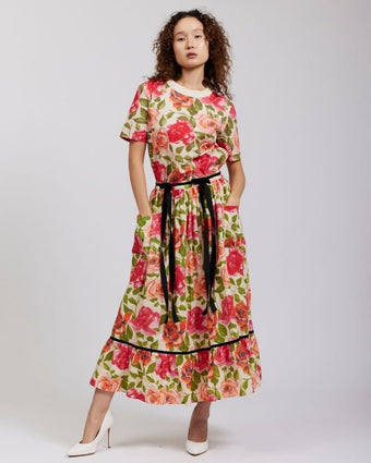 Tea Rose Alaw Tee view of tee and matching skirt