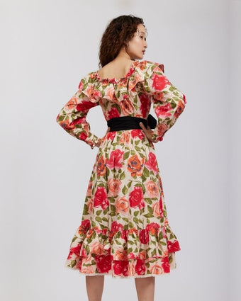 Tea Rose Wednesday Dress view of back of dress