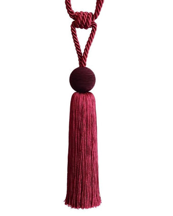 Theodora Tieback - Cranberry - View of tieback