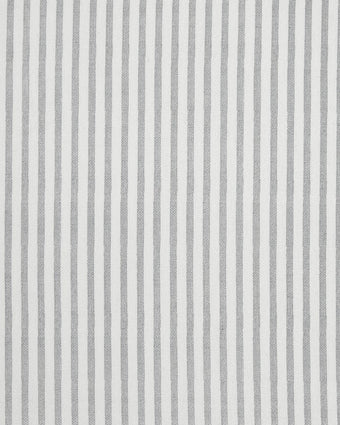 Ticking Stripe Grey Ruffled Bed Skirt - Laura Ashley