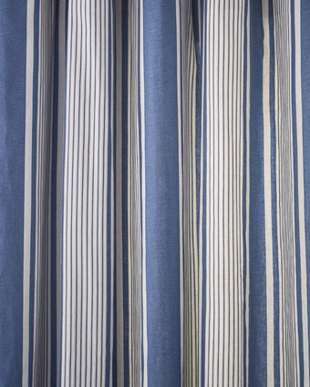 Tiverton Denim Grommet Ready Made Curtains Close-up view