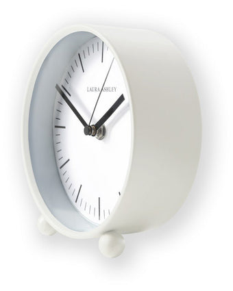 Twyford Small Bedside Ivory Clock - Side view of clock