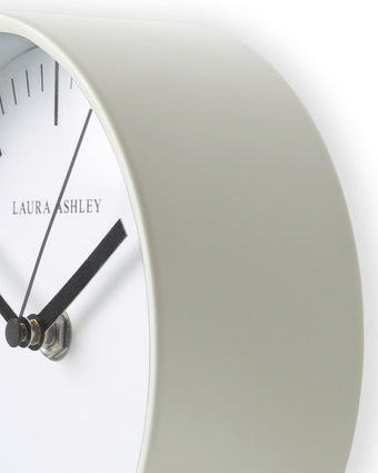 Twyford Small Bedside Ivory Clock - Close up view of side of clock