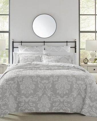 Venetia Gray Quilt Set - Laura Ashley