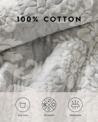Venetia Gray Quilt Set - Laura Ashley