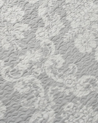 Venetia Grey Reversible Quilt Bonus Set close up view of print on quilt