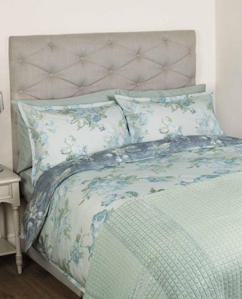 Violetta Duck Egg Duvet Cover - Laura Ashley