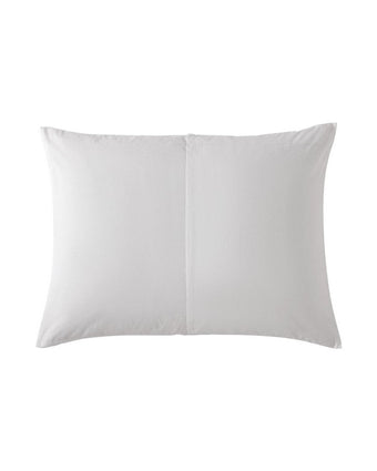 Waffle Pique White Duvet Cover Set Back view of sham