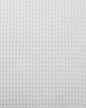 Waffle Pique White Duvet Cover Set Close up of bedding fabric