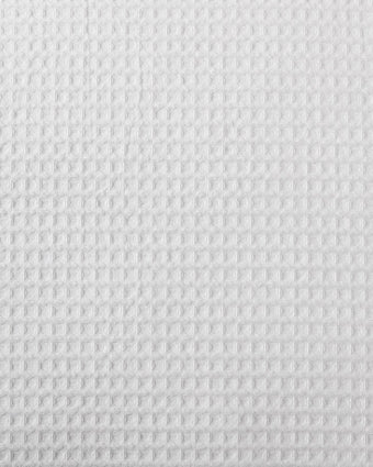 Waffle Pique White Duvet Cover Set Close up of bedding fabric