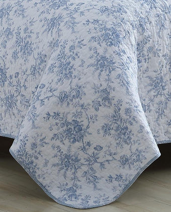 Walled Garden Blue Quilt Set - Laura Ashley