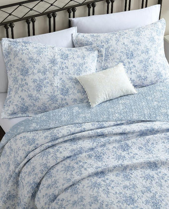 Walled Garden Blue Quilt Set - Laura Ashley