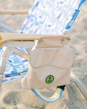 Water Resistant Multipurpose Beachpac -View of pac attached to beach chair