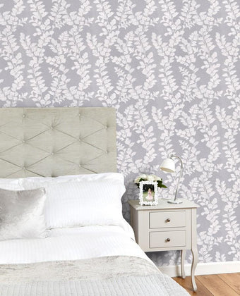 Waxham Steel Wallpaper Sample - Laura Ashley