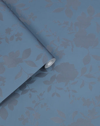 Westbourne Midnight Blue Wallpaper - Close up view of wallpaper