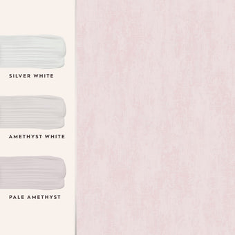 Whinfell Blush Mica Wallpaper Sample - View of coordinating paint colors