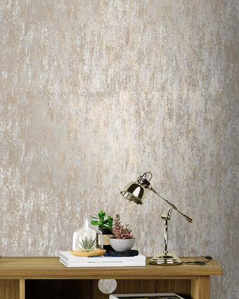 Whinfell Champagne Wallpaper - Wallpaper hanging on wall
