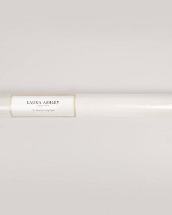 White Paintable Lining Wallpaper Sample - Laura Ashley