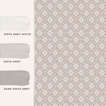 Whitebrook Dove Grey Wallpaper - View of coordinating paint colors